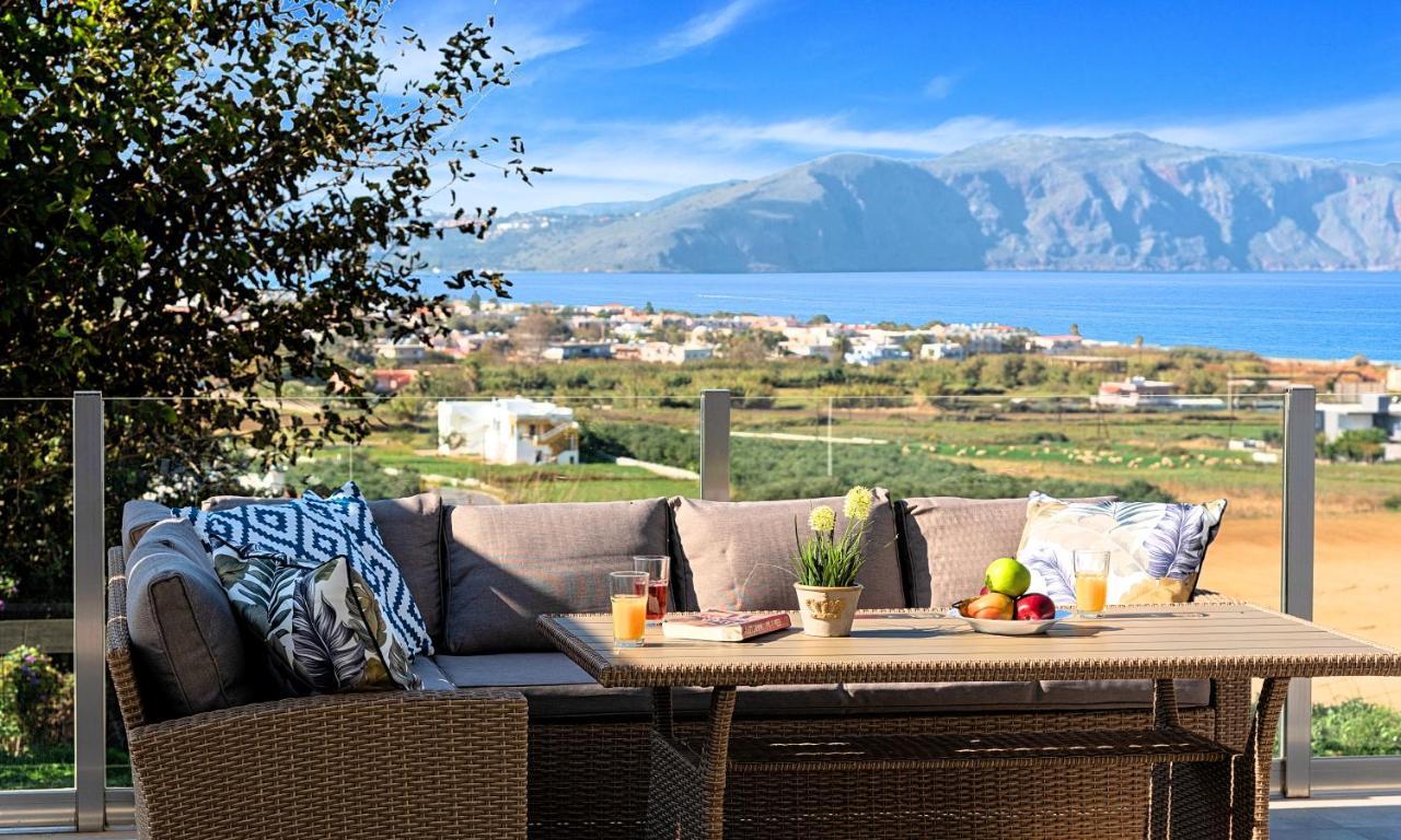 Cretan Sunset Villa Heated Pool Dhramia Exterior photo