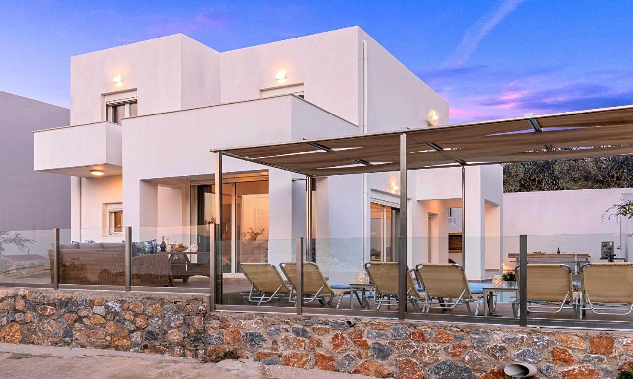 Cretan Sunset Villa Heated Pool Dhramia Exterior photo